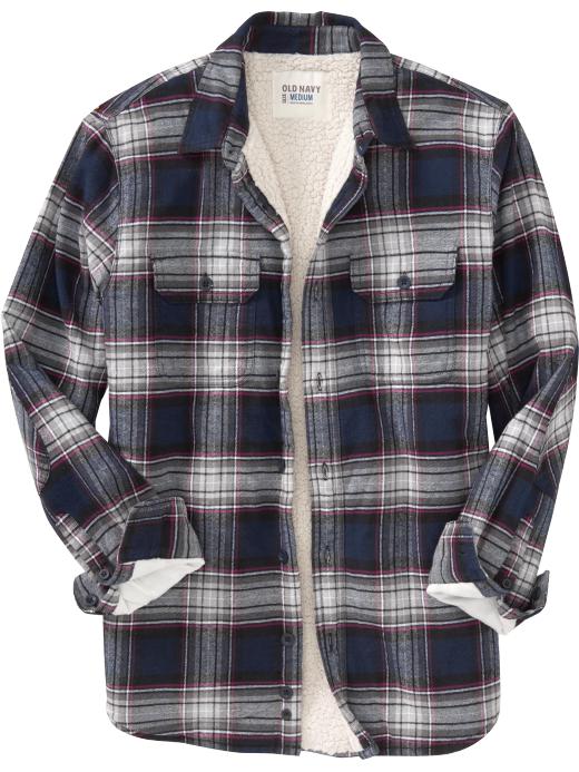 Old Navy Men's Lined Plaid Work Jackets