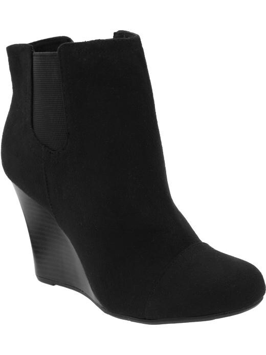 Old Navy Women's Fauxsuede Wedge Booties