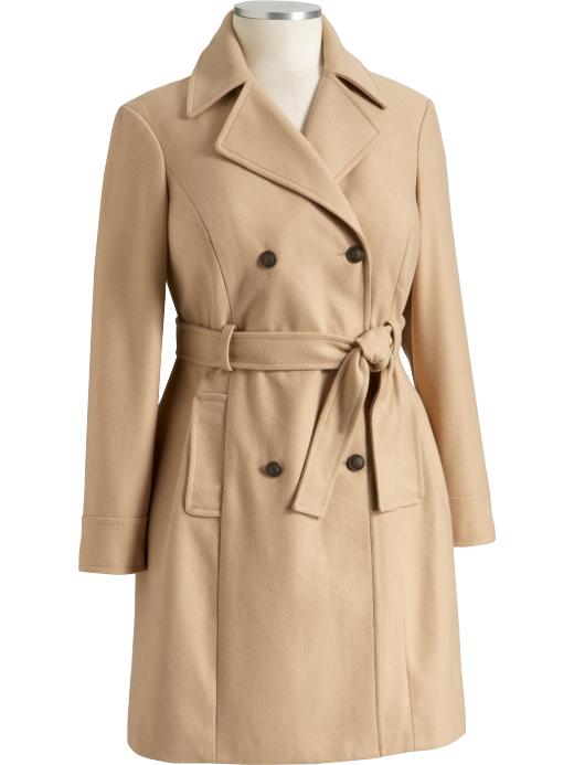 Old Navy Women's Plus Long Woolblend Trench Coats
