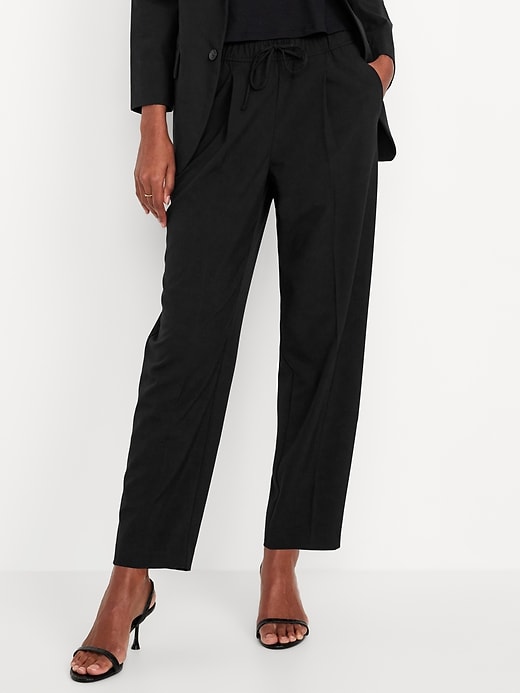 High-Waisted Billie Straight Ankle Trouser